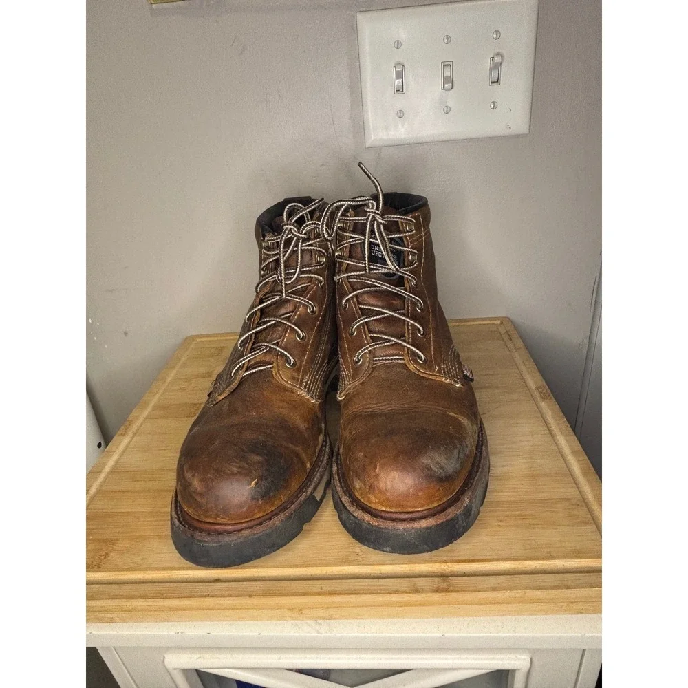 Carolina CA7029 Mens 10.5 2E Brown Leather Work Boots Union Made EH Rated